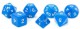 Jumbo Polyhedral Dice 7 Peice Set of Opaque Blue 