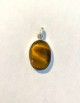 Polished Tigers Eye Gold Pendant