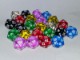 transparent D20 die assorted colours