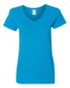 T Shirt Small Ladies V Neck Sapphire