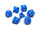 Polyhedral Dice Set of 7 Opaque Blue